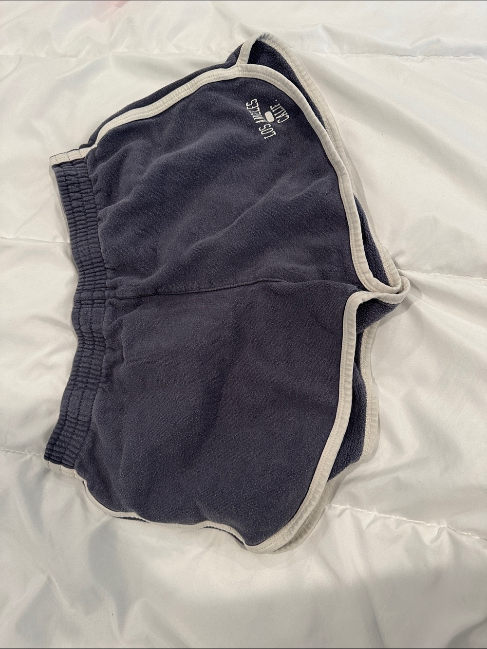 Brandy Melville Navy Shorts with Cream Trim